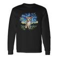 Tan Chihuahua Starry Night Impressionist Dog Art Unisex Long Sleeve Gifts ideas