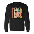 Vintage Peach Peach Fruit Emoji Gift Unisex Long Sleeve Gifts ideas