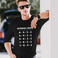 6 4 3 2 Baseball Math Cute Playing Softball Unisex Long Sleeve Gifts for Him