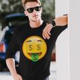 Emoji Money Face Cute Smile Dollar Signs Eyes Mouth Emotic Unisex Long Sleeve Gifts for Him