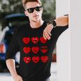 Heart Emojis Valentines Day Funny Emoticons Unisex Long Sleeve Gifts for Him