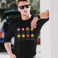 I Love Volleyball Funny Emoji Emoticons Graphic Unisex Long Sleeve Gifts for Him