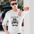 Pit Bull In A Jeep Unisex Long Sleeve Gifts for Him