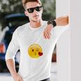 Winky Face Smiley With Heart Kiss Emoji Unisex Long Sleeve Gifts for Him