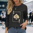 Ace Of Spades Playing Card Halloween Glam Costume Unisex Long Sleeve Gifts for Her