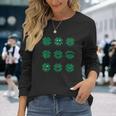 Clover Emojis St Patricks Day Emoticons Boys Girls Kids Unisex Long Sleeve Gifts for Her