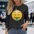 Emoji Money Face Cute Smile Dollar Signs Eyes Mouth Emotic Unisex Long Sleeve Gifts for Her