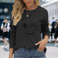 Halloween Emojis Costume Winking Face Wink Emoticon Unisex Long Sleeve Gifts for Her