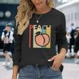 Vintage Peach Peach Fruit Emoji Gift Unisex Long Sleeve Gifts for Her