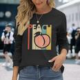 Vintage Peach Fruit Emoji Unisex Long Sleeve Gifts for Her