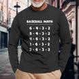 6 4 3 2 Baseball Math Cute Playing Softball Unisex Long Sleeve Gifts for Old Men