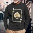 Ace Of Spades Playing Card Halloween Glam Unisex Long Sleeve Gifts for Old Men