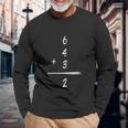 Baseball Math 6 4 3 2 Double Play Cute Softball Game Unisex Long Sleeve Gifts for Old Men