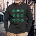 Clover Emojis St Patricks Day Emoticons Boys Girls Kids Unisex Long Sleeve Gifts for Old Men