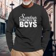 Dallas Football Fans Sundays Are For The Boys Unisex Long Sleeve Gifts for Old Men