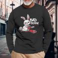 Funny Horror Rabbit Halloween Gift Evil Bad Bunny Unisex Long Sleeve Gifts for Old Men