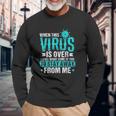 Funny Humor Social Distancing Away From Me Unisex Long Sleeve Gifts for Old Men