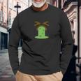 Funny Sick Vomit Halloween Emoji Group Costume Unisex Long Sleeve Gifts for Old Men