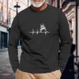 Jeep Driver - The Jeep Is In My Heartbeat - Mens T-Shirt Unisex Long Sleeve Gifts for Old Men