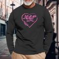 Jeep Girl - Pink Heart Lovely T-Shirt Unisex Long Sleeve Gifts for Old Men