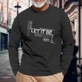 Let It Be Lyrics Art Unisex Long Sleeve Gifts for Old Men