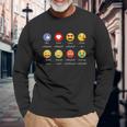 I Love Volleyball Funny Emoji Emoticons Graphic Unisex Long Sleeve Gifts for Old Men