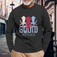 The Mighty Squid Squad Octopus Gang Gift Design Idea Unisex Long Sleeve Gifts for Old Men