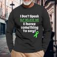 Non Verbal Awareness Cerebral Palsy Brain Damage Awareness Unisex Long Sleeve Gifts for Old Men