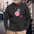 Pink Pig Emoji Family Matching Costume New Year 2022 Unisex Long Sleeve Gifts for Old Men