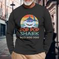 Pop Pop Shark Doo Doo Doo Vintage Matching Family Unisex Long Sleeve Gifts for Old Men