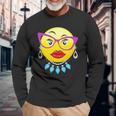 Smiling Emojis Lady Bling Face Glasses Costume Unisex Long Sleeve Gifts for Old Men