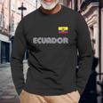 Spiritforged Apparel Ecuador Soccer Jersey Unisex Long Sleeve Gifts for Old Men