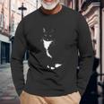 Tuxedo Cat Gift Unisex Long Sleeve Gifts for Old Men