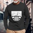 White Adventuring Yj Jeep Unisex Long Sleeve Gifts for Old Men