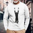 Paw Addict Funny Cat Cute Kitty Laughing Game Cat Unisex Long Sleeve Gifts for Old Men