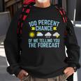 100 Percent Chance Of Me Telling You The Forecast Weather Sweatshirt Gifts for Old Men