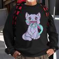 Creepy Kawaii Anime Cat Horror Pastel Goth Sweatshirt Gifts for Old Men