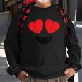 Cute Heart Eyes Emoji Face Halloween Costume Love Sweatshirt Gifts for Old Men