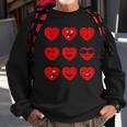 Heart Emojis Valentines Day Funny Emoticons Sweatshirt Gifts for Old Men