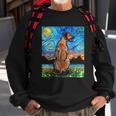 Rhodesian Ridgeback Starry Night Dog Official Art By Aja Sweatshirt Gifts for Old Men