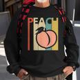 Vintage Peach Fruit Emoji Sweatshirt Gifts for Old Men