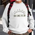 Here Comes The Sun Summer Beach Sunshine Graphic Sweatshirt Gifts for Old Men