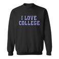 Charlie Hustle Unisex Vintage Grey I Love College Sweatshirt