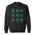 Clover Emojis St Patricks Day Emoticons Boys Girls Kids Sweatshirt