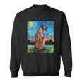 Rhodesian Ridgeback Starry Night Dog Official Art By Aja Sweatshirt