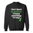 Verbal Awareness Cerebral Palsy Brain Damage Awareness Sweatshirt