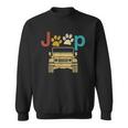 Vintage Jeeps Retro 70S Sunset Paws Print Dog Cat Lover Gift Sweatshirt