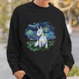 Bull Terrier Starry Night Impressionist Dog Art Sweatshirt Gifts for Him