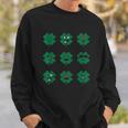 Clover Emojis St Patricks Day Emoticons Boys Girls Kids Sweatshirt Gifts for Him