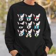 Emoji Boston Terrier Dog Face Sweatshirt Gifts for Him